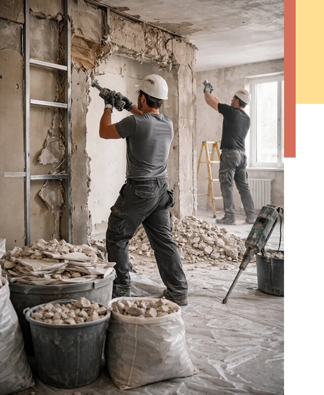 Демонтажные работы в Мысках от 2739 руб. — услуги и цена под ключ | ОТДЕЛОЧНИК-Мси