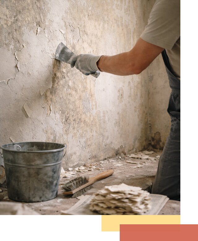 Удаление старой краски со стен в Мысках качественно и быстро