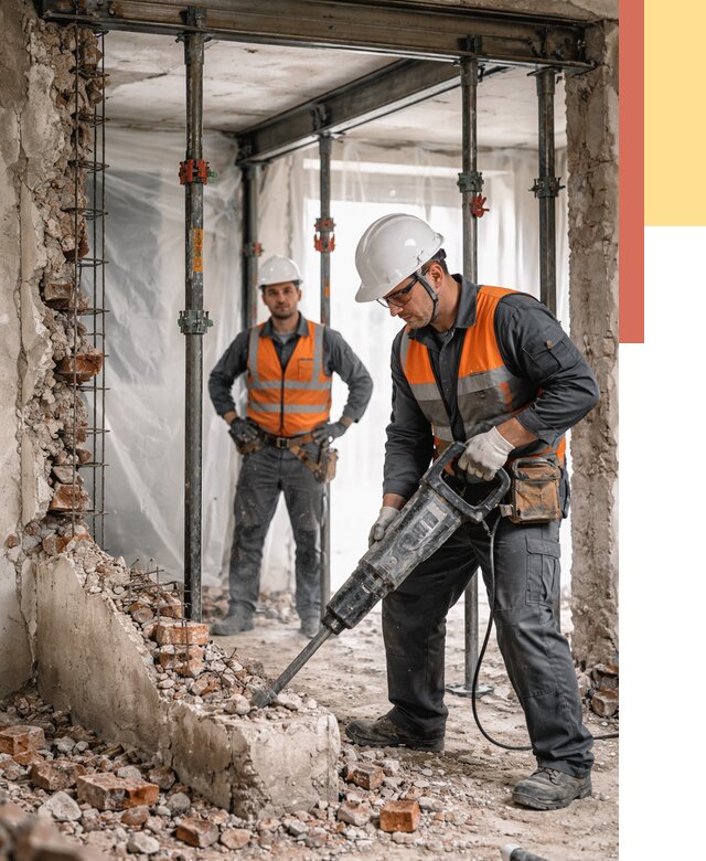 Снос несущих стен в Мысках от 10397 руб. — демонтаж несущей стены под ключ | ОТДЕЛОЧНИК-Мси