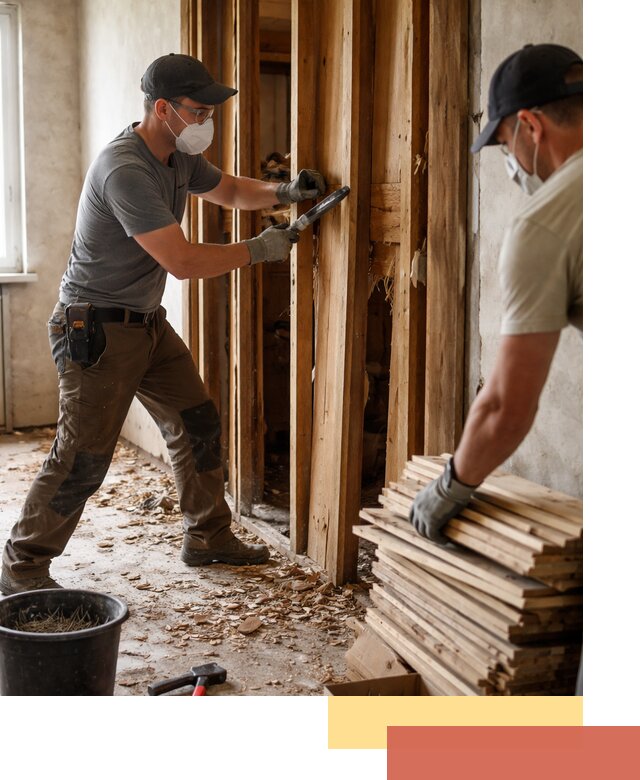 Демонтаж деревянных перегородок в Мысках быстро и аккуратно