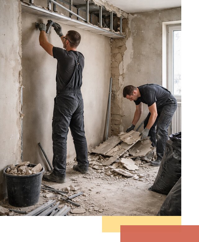 Демонтаж короба из гипсокартона в Мысках быстро и аккуратно