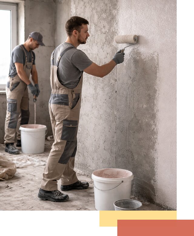 Нанесение бетоноконтакта на стены в Мысках для последующей отделки