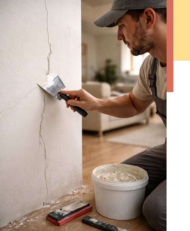 Заделка трещин и сколов в Мысках от 2485 руб. — быстро и недорого | ОТДЕЛОЧНИК-Мси