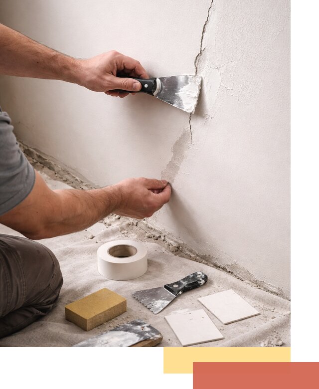 Заделка трещин и сколов в стенах и потолках в Мысках