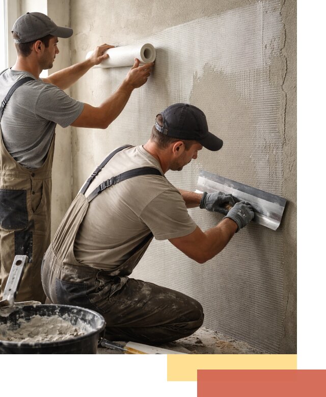 Армирование стен стеклосеткой в Мысках для прочной отделки