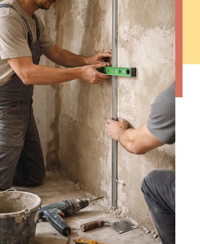 Установка штукатурных маяков в Мысках от 7100 руб. — быстро и недорого | ОТДЕЛОЧНИК-Мси