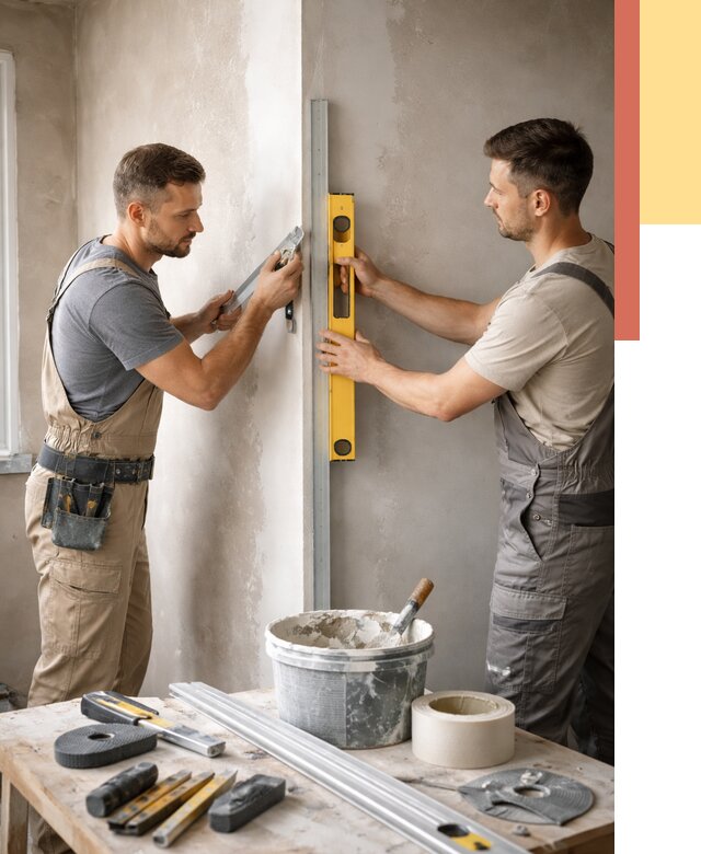 Выведение углов стен в Мысках от 1876 руб. быстро и недорого | ОТДЕЛОЧНИК-Мси