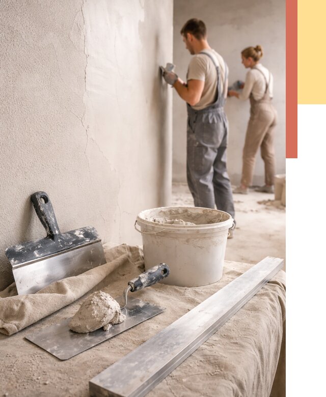 Штукатурка стен гипсовая в Мысках от 4564 руб/м2 — быстро и недорого | ОТДЕЛОЧНИК-Мси