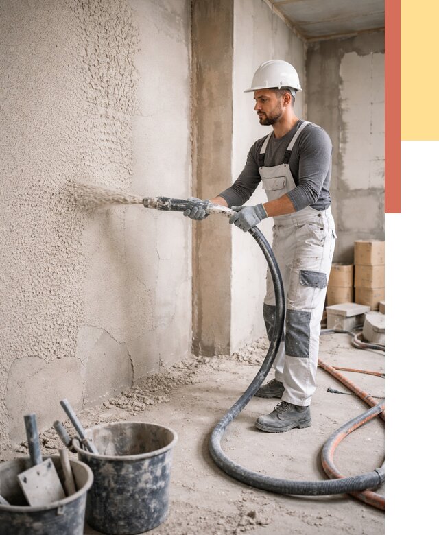 Машинная штукатурка стен в Мысках под ключ от 6593 руб./м2 | ОТДЕЛОЧНИК-Мси