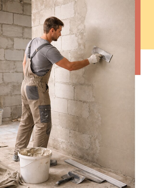 Штукатурка стен из газобетона в Мысках от 2130 руб./м2 — быстро и недорого | ОТДЕЛОЧНИК-Мси