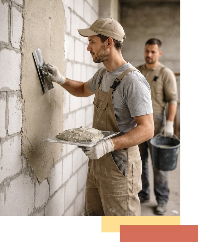 Штукатурка стен из газобетона в Мысках под ключ