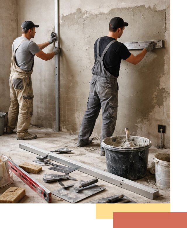Профессиональная штукатурка стен под плитку в Мысках
