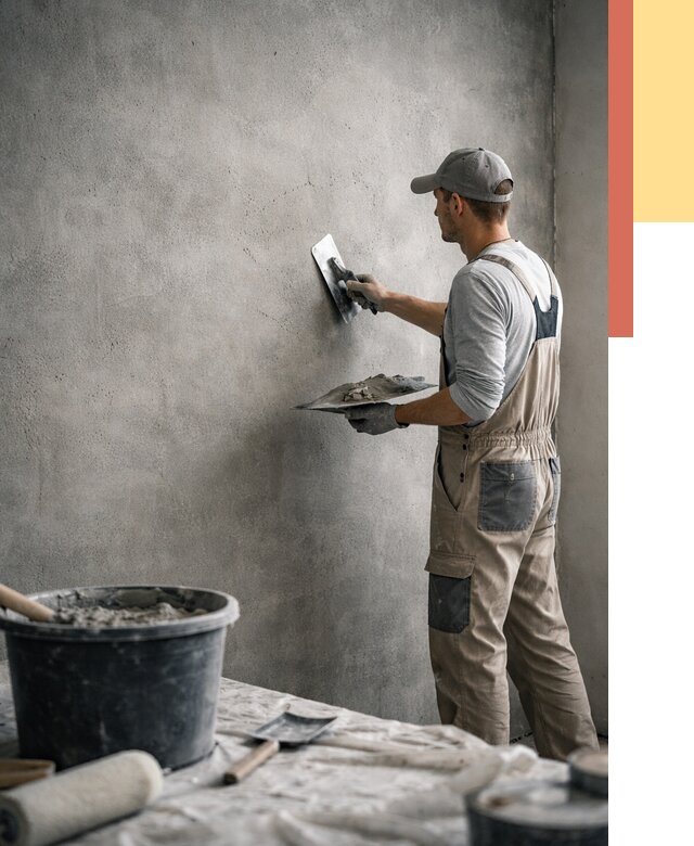 Декоративная штукатурка под бетон в Мысках от 2536 руб./м² — нанесение под ключ | ОТДЕЛОЧНИК-Мси