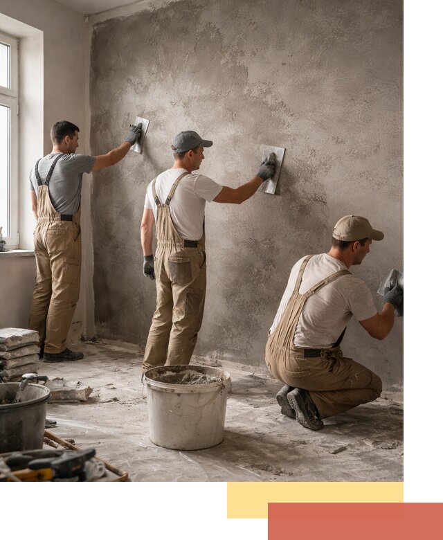 Декоративная штукатурка под бетон в Мысках для стен и потолков