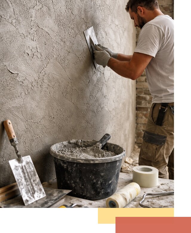 Декоративная штукатурка лофт в Мысках — отделка стен и потолков