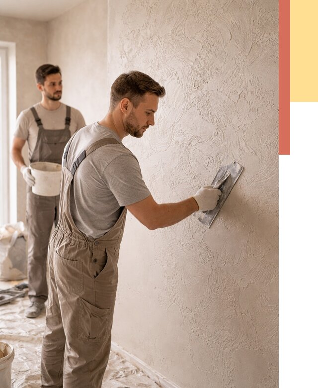 Фактурная штукатурка стен в Мысках от 4260 руб./м² — заказать под ключ | ОТДЕЛОЧНИК-Мси