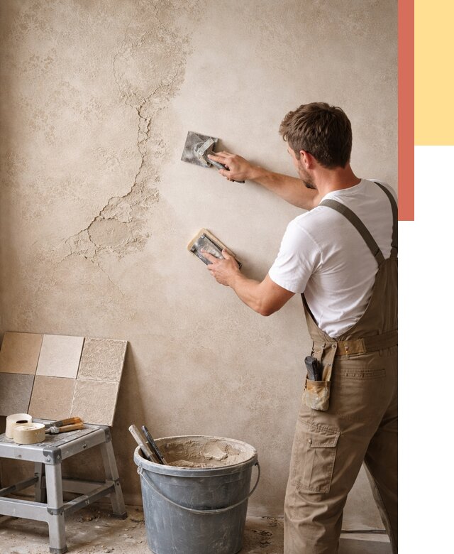 Ремонт декоративной штукатурки в Мысках от 4564 руб. под ключ | ОТДЕЛОЧНИК-Мси