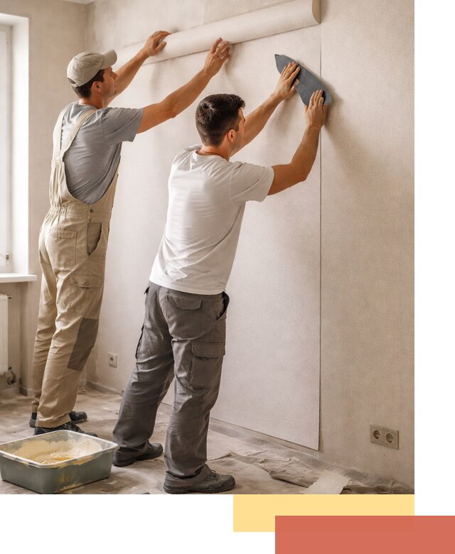 Поклейка виниловых обоев в Мысках профессионально и качественно