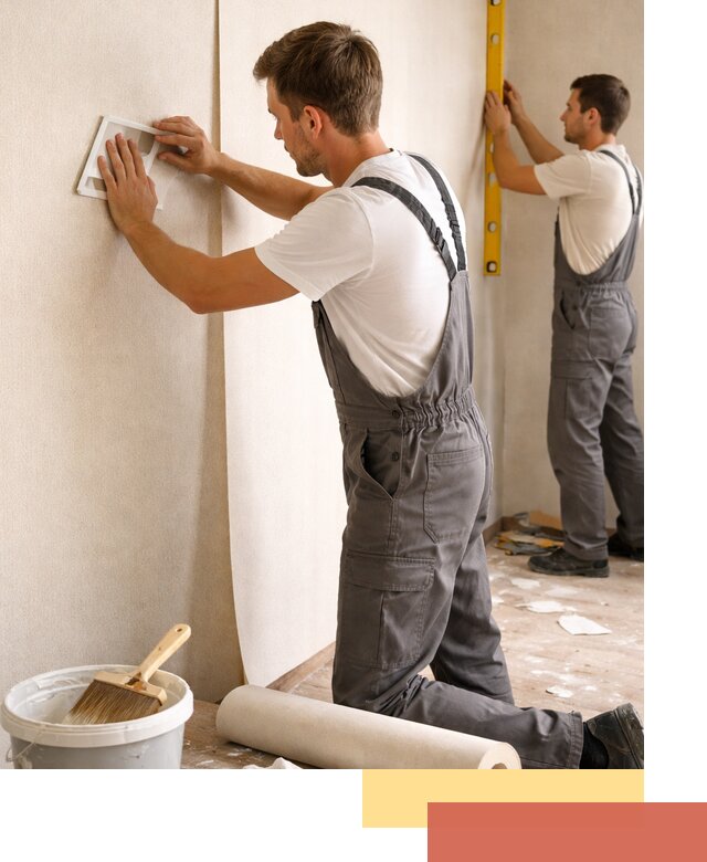 Поклейка бумажных обоев в Мысках качественно и недорого