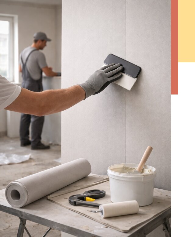 Поклейка обоев под покраску в Мысках от 3550 руб. за м2 | ОТДЕЛОЧНИК-Мси