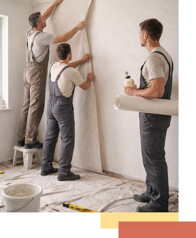 Оклейка стен обоями в Мысках — качественно и профессионально