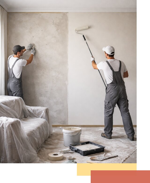 Покраска стен антивандальной краской в Мысках