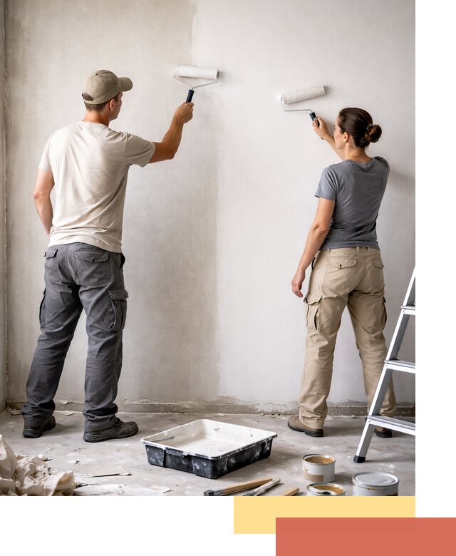 Окраска стен по стеклохолсту в Мысках качественно и долговечно