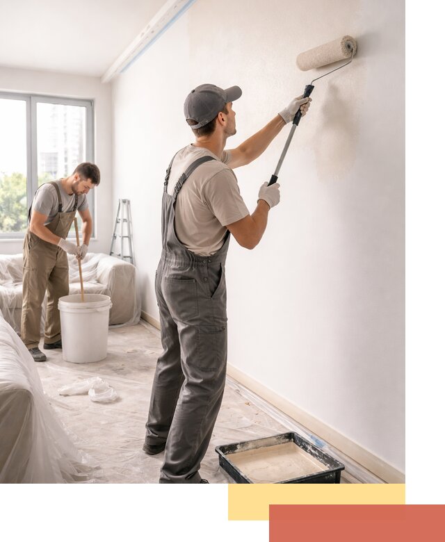 Покраска стен в офисе в Мысках — быстрый и качественный ремонт