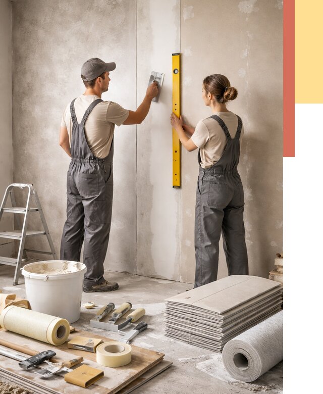 Отделка стен в Мысках от 1521 руб/м² — недорого, быстро, под ключ | ОТДЕЛОЧНИК-Мси