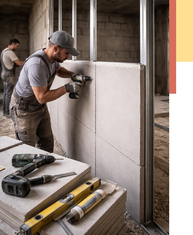 Кладка влагостойких перегородок ПГП в Мысках от 1217 руб. под ключ | ОТДЕЛОЧНИК-Мси