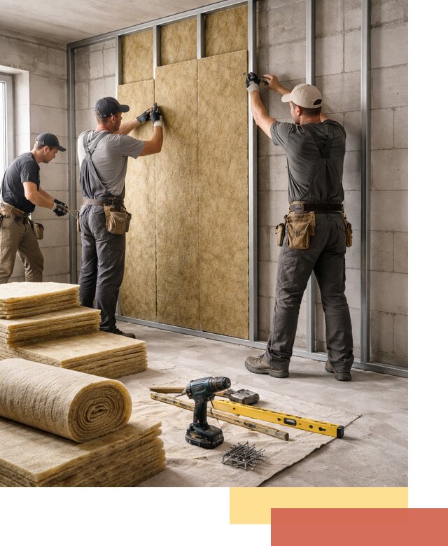 Шумоизоляция перегородок из блоков в Мысках — монтаж и защита шумоизоляцией