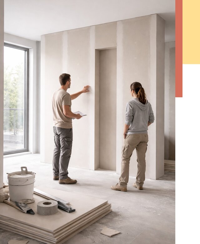 Зонирующая перегородка из гипсокартона в Мысках от 2840 руб. под ключ | ОТДЕЛОЧНИК-Мси