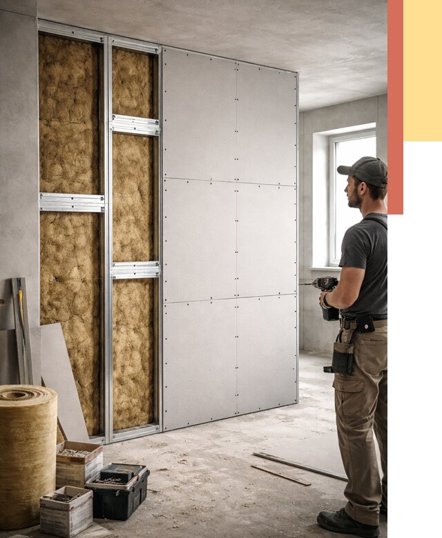 Усиленная перегородка под навеску в Мысках от 12983 руб. — монтаж под ключ | ОТДЕЛОЧНИК-Мси