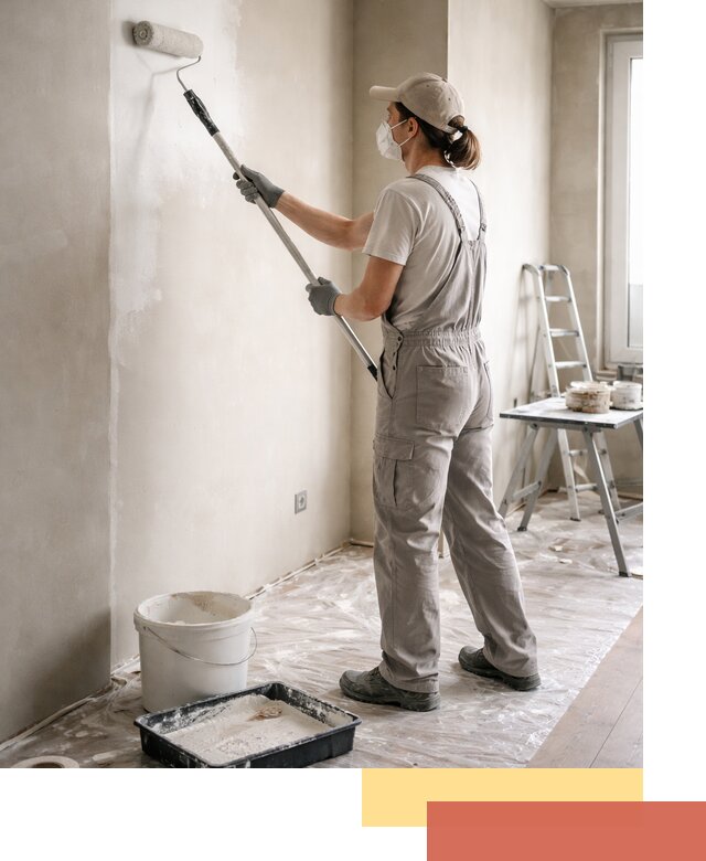 Покраска перегородок из гипсокартона в Мысках качественно и недорого