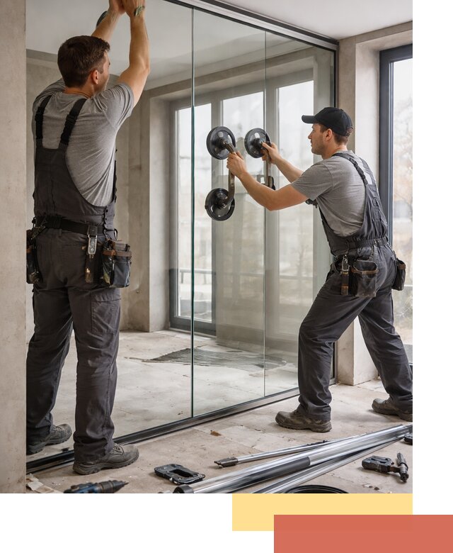 Цельностеклянные перегородки под ключ в Мысках