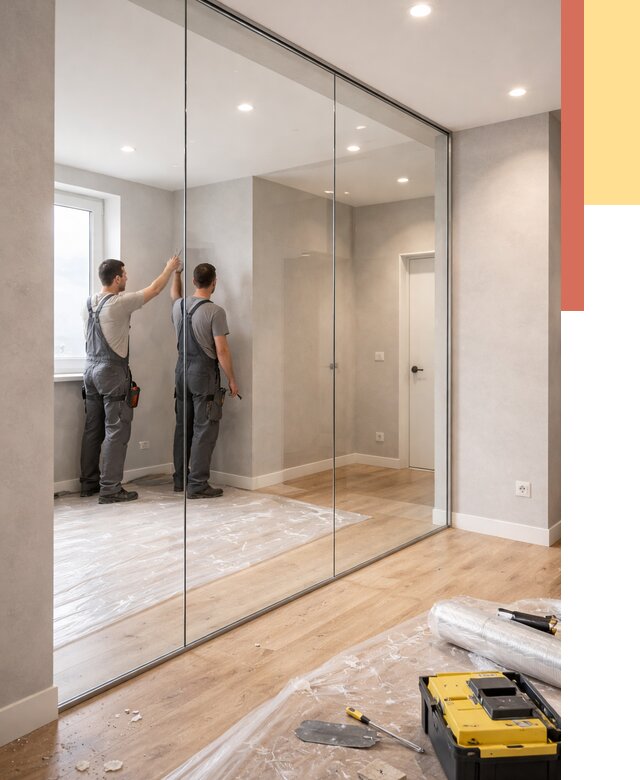 Безрамные стеклянные перегородки в Мысках — монтаж от 9636 руб. | ОТДЕЛОЧНИК-Мси