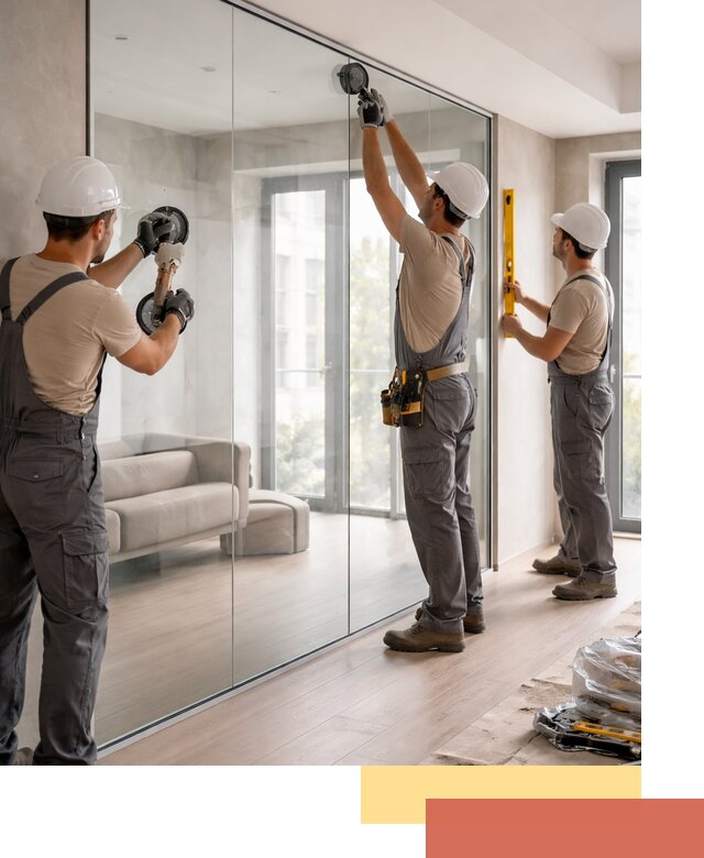 Перегородки из закаленного стекла в Мысках для офисов и квартир