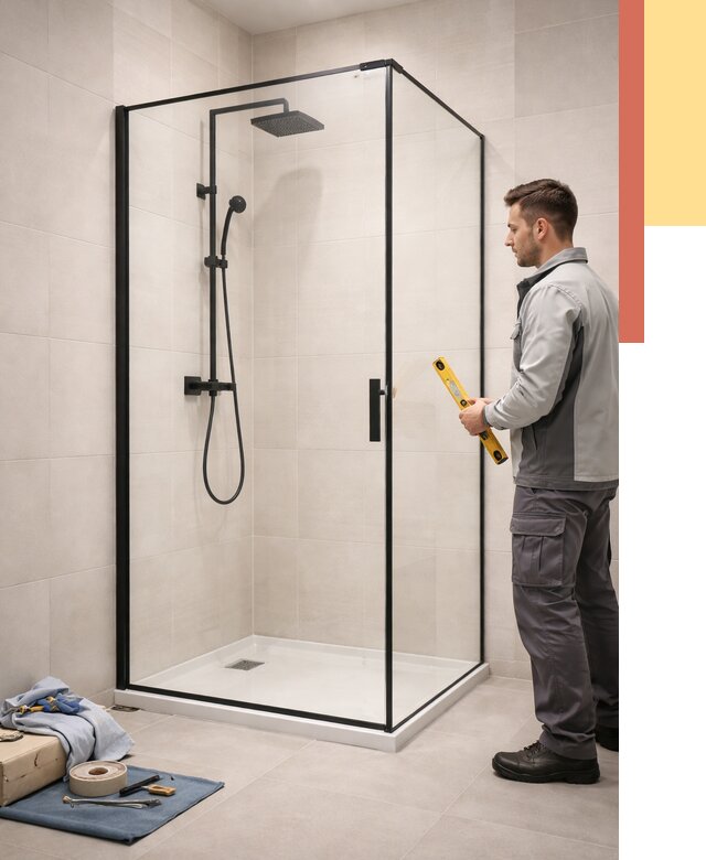 Стеклянные перегородки для душа в Мысках от 12679 руб. | Монтаж под ключ — ОТДЕЛОЧНИК-Мси