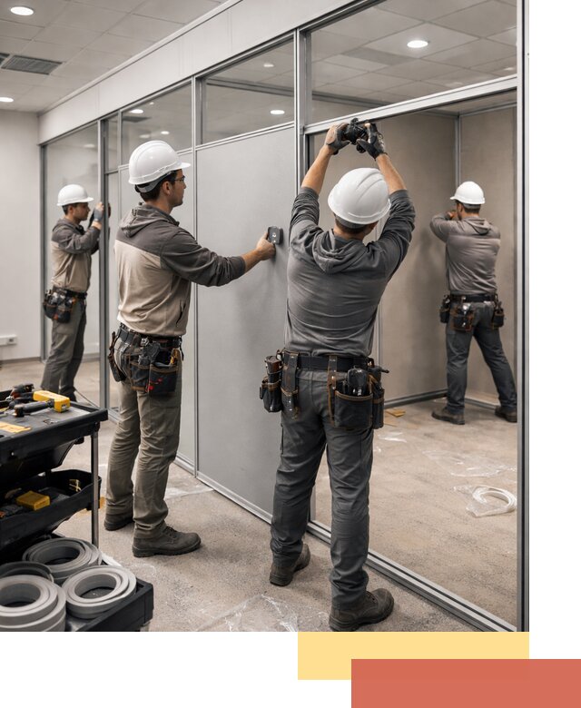 Мобильные офисные перегородки под ключ в Мысках