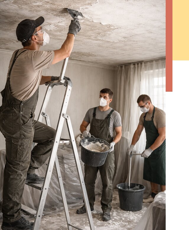 Удаление побелки с потолка в Мысках от 2536 руб. быстро и недорого | ОТДЕЛОЧНИК-Мси