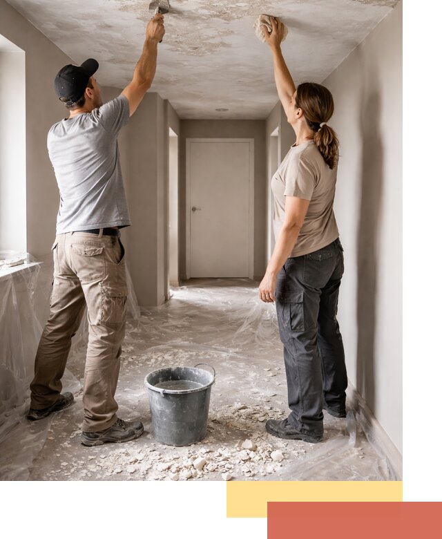 Удаление побелки с потолка в Мысках — быстро и аккуратно