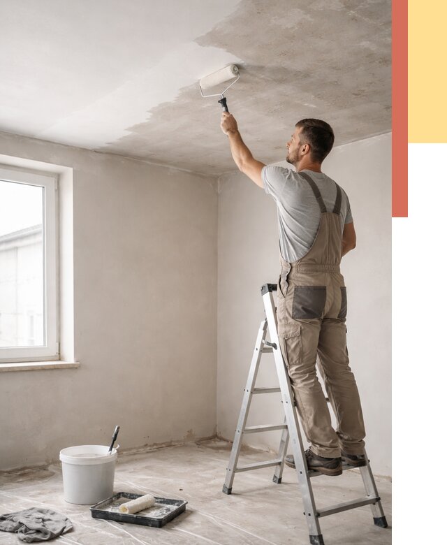 Грунтовка потолка в Мысках от 2536 руб. — быстро и недорого | ОТДЕЛОЧНИК-Мси