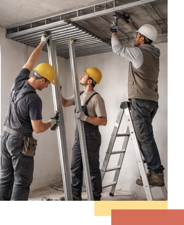 Монтаж реечного потолка под ключ в Мысках