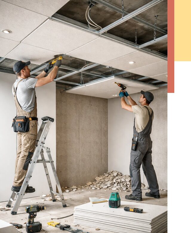 Монтаж акустического потолка в Мысках от 6593 руб/м2 — быстро и недорого | ОТДЕЛОЧНИК-Мси