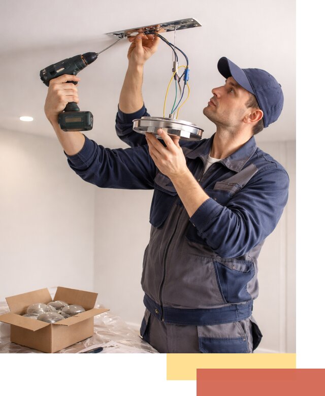 Установка люстры в натяжной потолок в Мысках