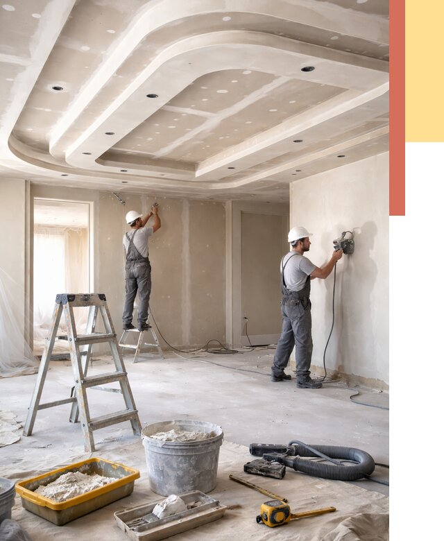 Многоуровневый потолок из гипсокартона в Мысках от 761 руб. под ключ | ОТДЕЛОЧНИК-Мси