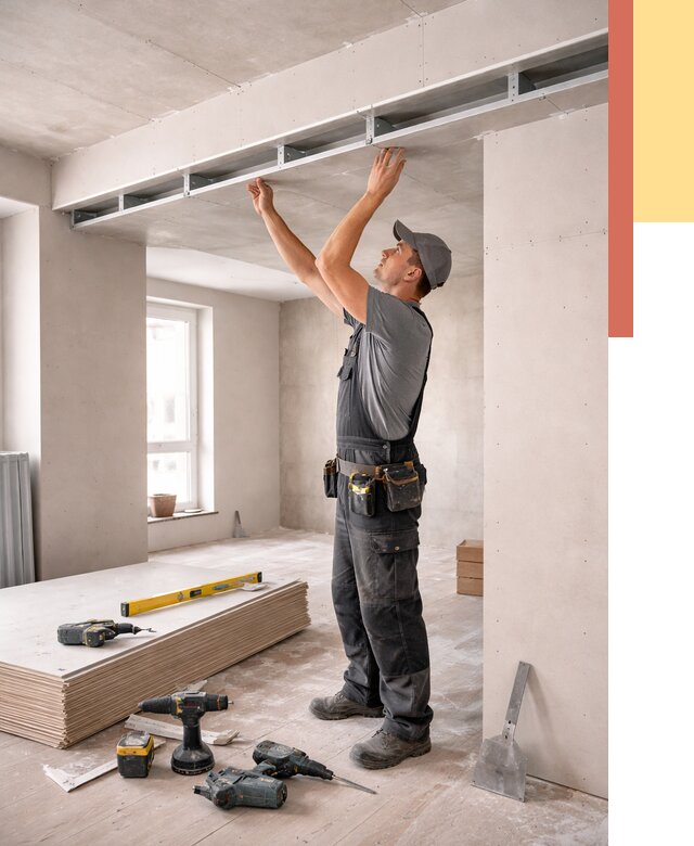 Потолок из гипсокартона с нишей в Мысках от 1268 руб. под ключ | ОТДЕЛОЧНИК-Мси