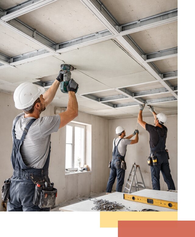 Кессонный потолок из гипсокартона под ключ в Мысках