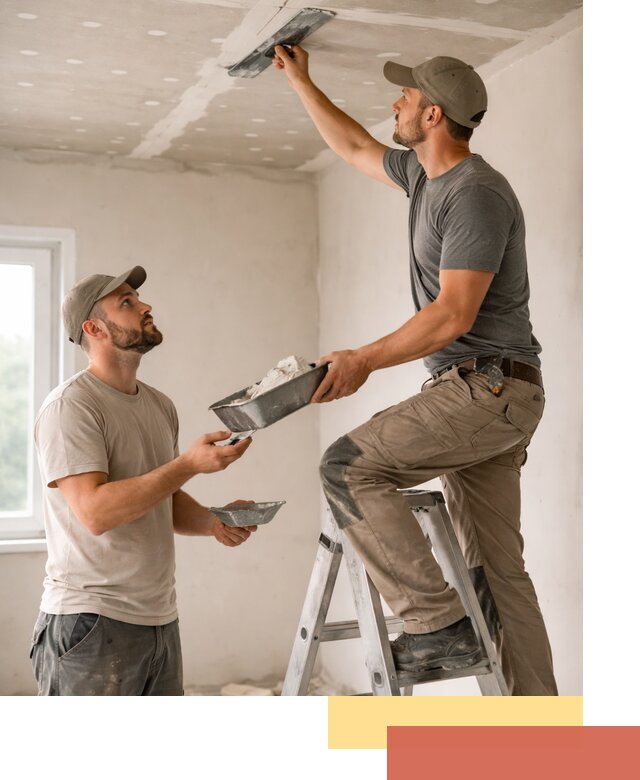 Шпаклевка потолка из гипсокартона в Мысках качественно и быстро