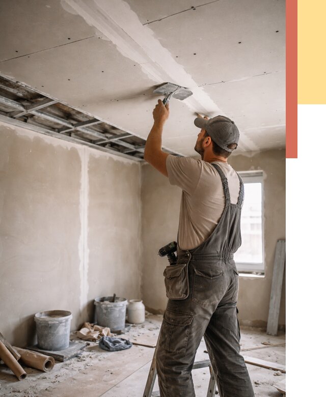 Ремонт потолка из гипсокартона в Мысках от 659 руб./м² — быстро и недорого | ОТДЕЛОЧНИК-Мси